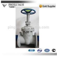 GOST cuniform rising stem carbon steel oil pipe fitting pn16 flanged gate valve